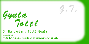 gyula toltl business card